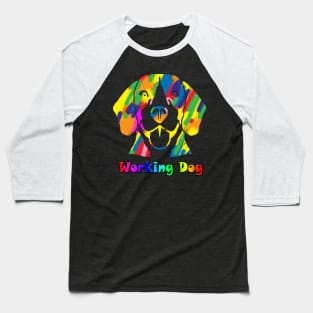 Color working Dog Baseball T-Shirt